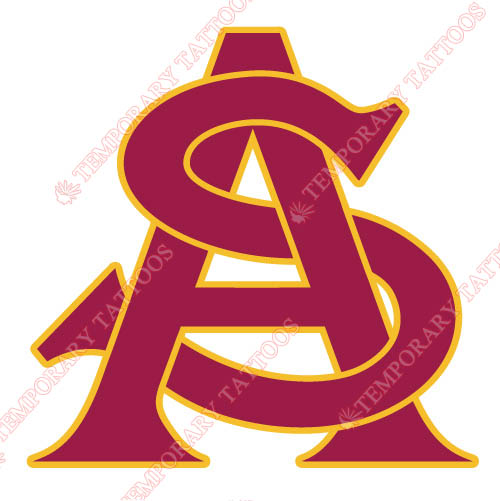 Arizona State Sun Devils 1980 Customize Temporary Tattoos Stickers NO.3722